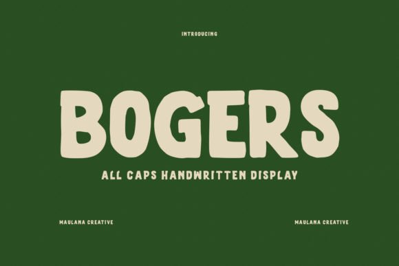 Bogers: A Display Font That Makes Your Headlines Unmissable