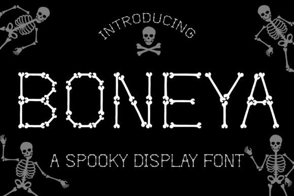 Boneya: A Spooky-Playful Display Font for Halloween Editorial Design