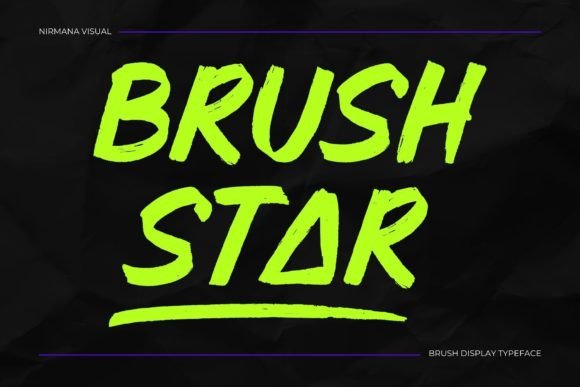 Brush Star: A Dry Brush Display Font That Feels Human