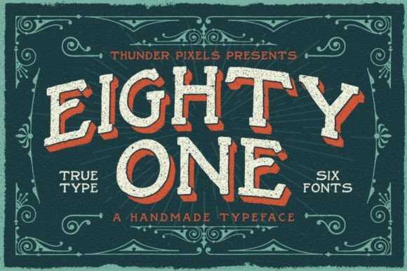 Eighty One: A Vintage Display Font for Digital Branding
