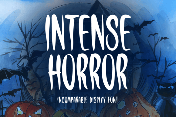 Intense Horror: A Playful Halloween Display Font for Digital Design