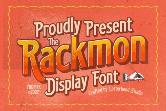 Rackmon: A Vintage Display Typeface That Stops Scrolling