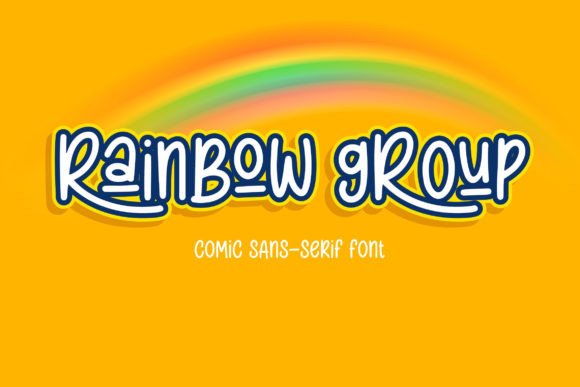Rainbow Group: A Playful Retro Display Font for Digital Brands