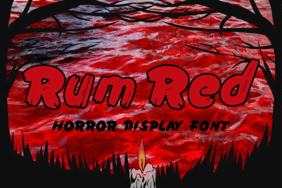 Rum Red: A Spooky Display Font with Editorial Soul